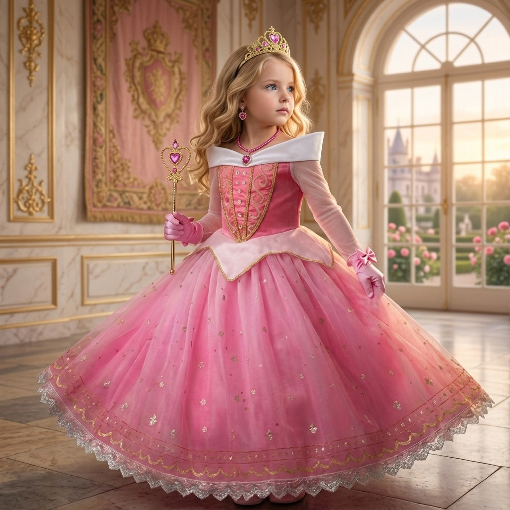 dress like a princess Princess Briar Rose Girls Costume Dress