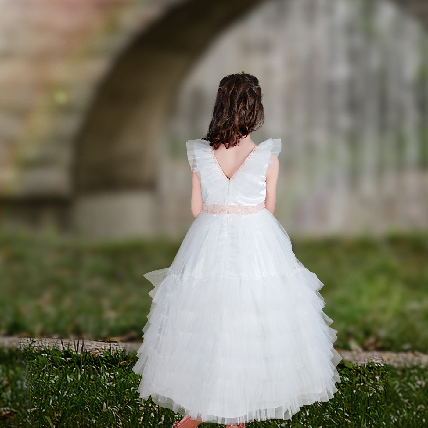 Edwina Dress - Royal White