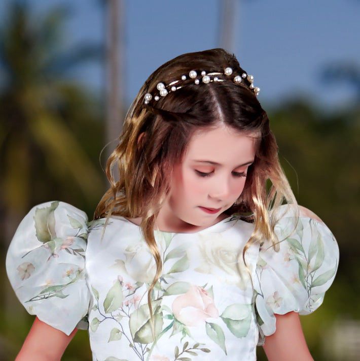 Ava Floral Dress - Hibiscus White