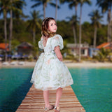 Ava Floral Dress - Hibiscus White