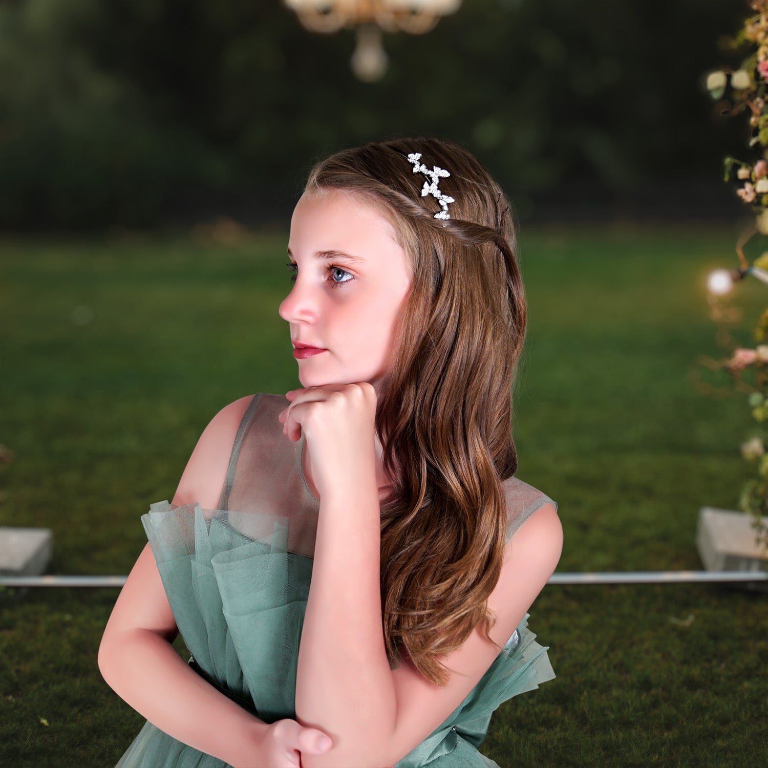 Silver Butterfly Embellished Headband Silver Butterfly Headband - Etsy main image 4