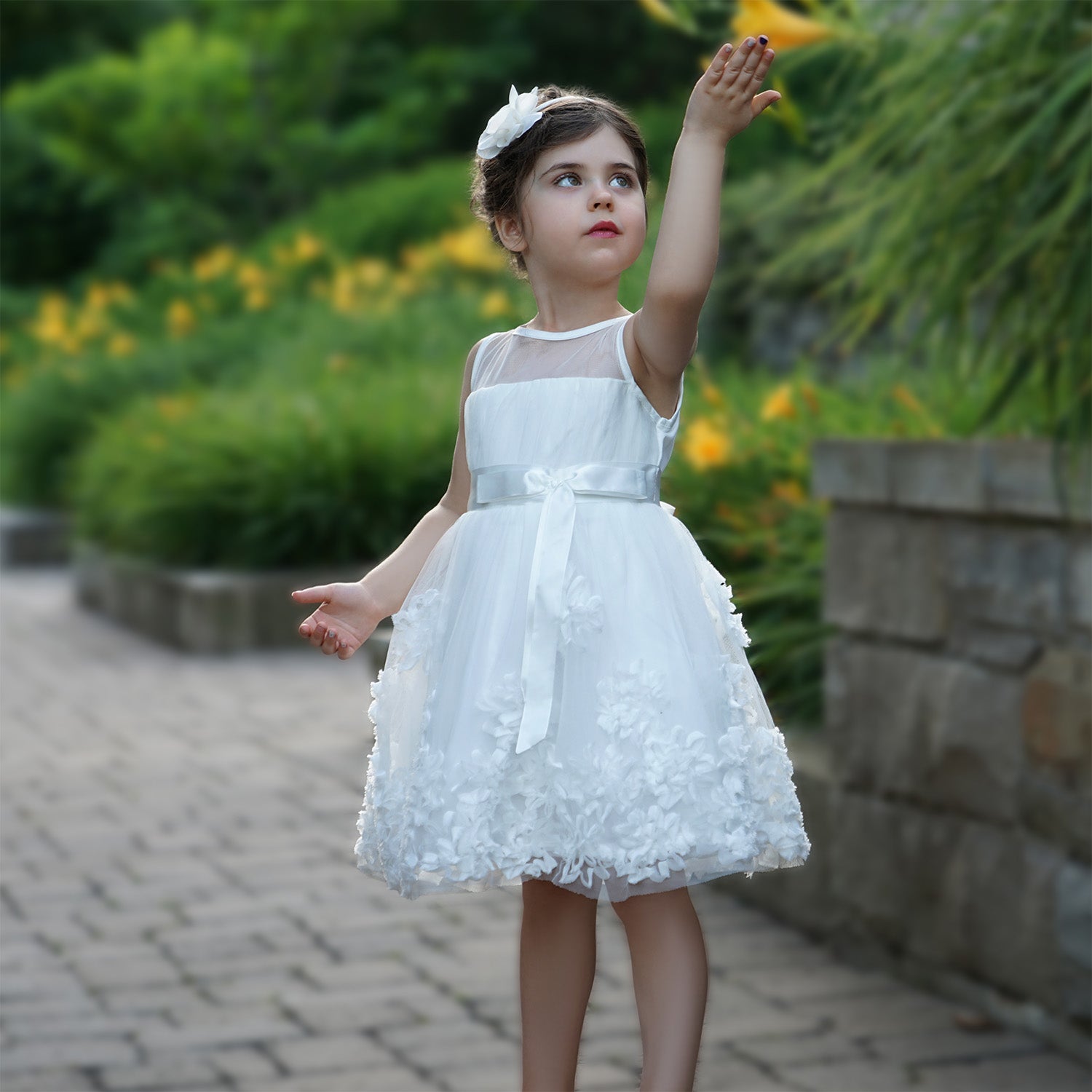 Elena Premium Girls Dress - Whisper White | For Special Occasion Birthday Wedding Party Pageant Christmas Holiday Easter Elena Premium Girls Dress - Whisper White | For Special Occasion Birthday Wedding Party Pageant Christmas Holiday Easter