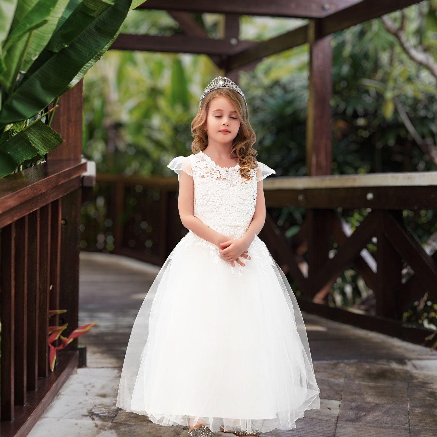 Joan Communion Lace Gown - Dove White