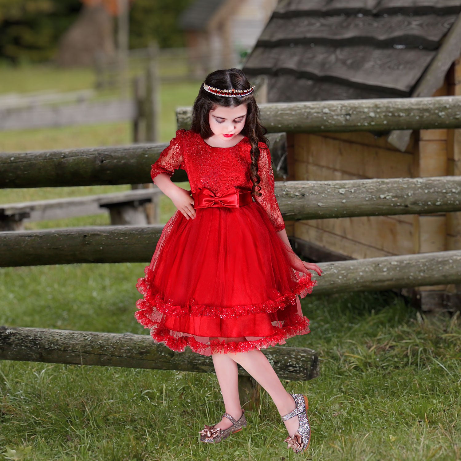Estelle Dress - Valentine Red