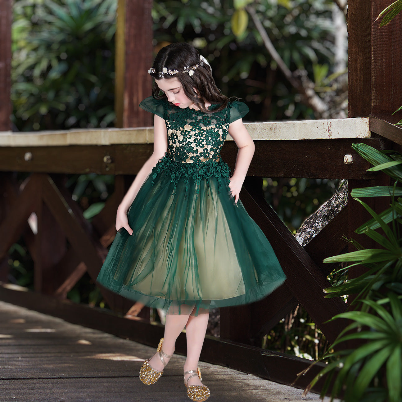 Joanna Girls Dress - Emerald Green For Birthday Wedding Party Pageant Christmas Holiday Easter Joanna Girls Dress - Emerald Green For Birthday Wedding Party Pageant Christmas Holiday Easter