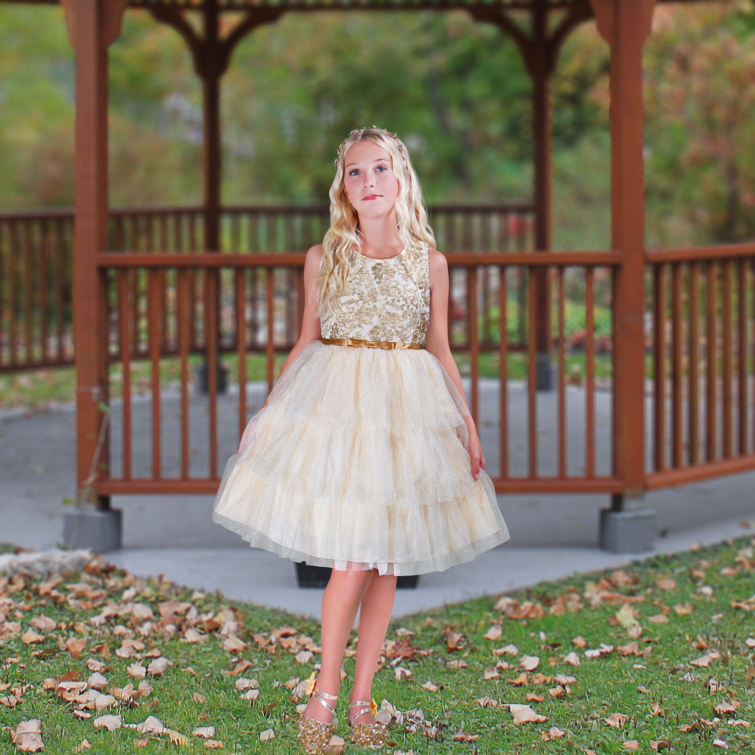 Gold Champagne Girls' Dress | Flower Girl Dresses | Sara Dresses Gold Champagne Girls' Dress | Flower Girl Dresses | Sara Dresses