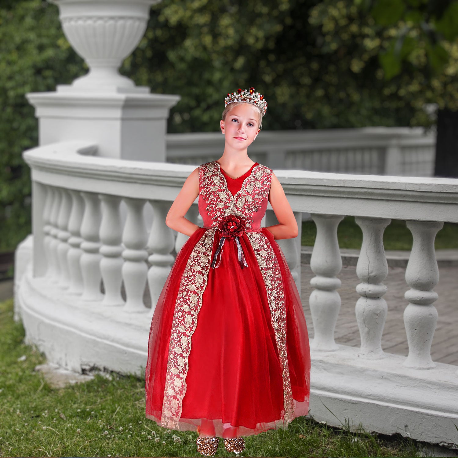 Henrietta Gown - Red | for Special Occasion Birthday Wedding Party Pageant Christmas Holiday Easter Henrietta Gown - Red | for Special Occasion Birthday Wedding Party Pageant Christmas Holiday Easter