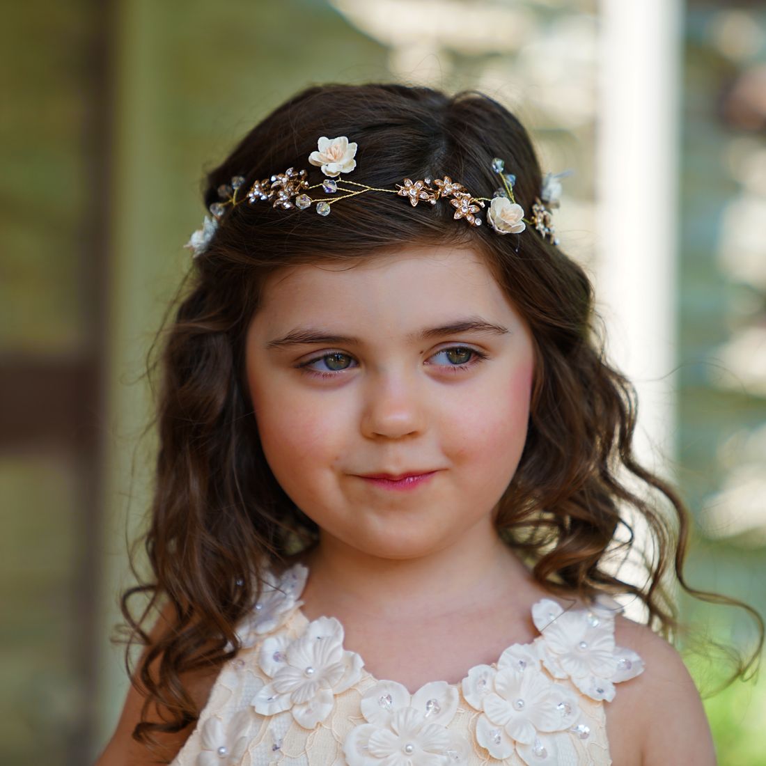 Petit Fleur Kingdom Ribbon Headband - Champagne