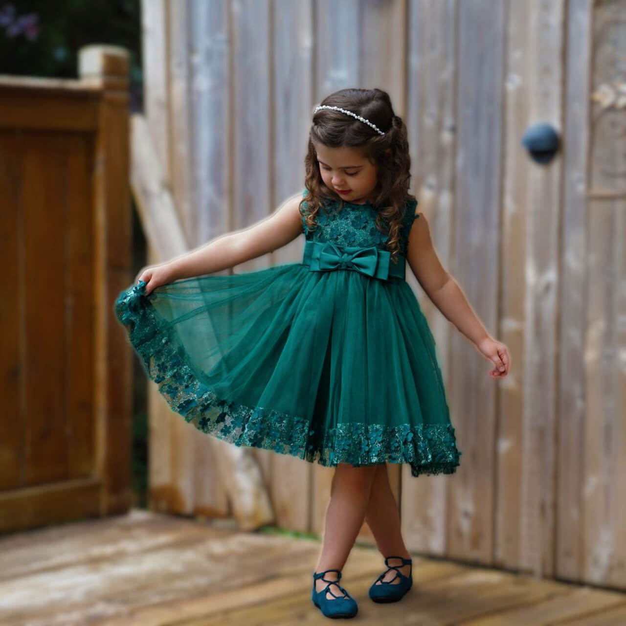 Victoria Dress - Emerald Green 