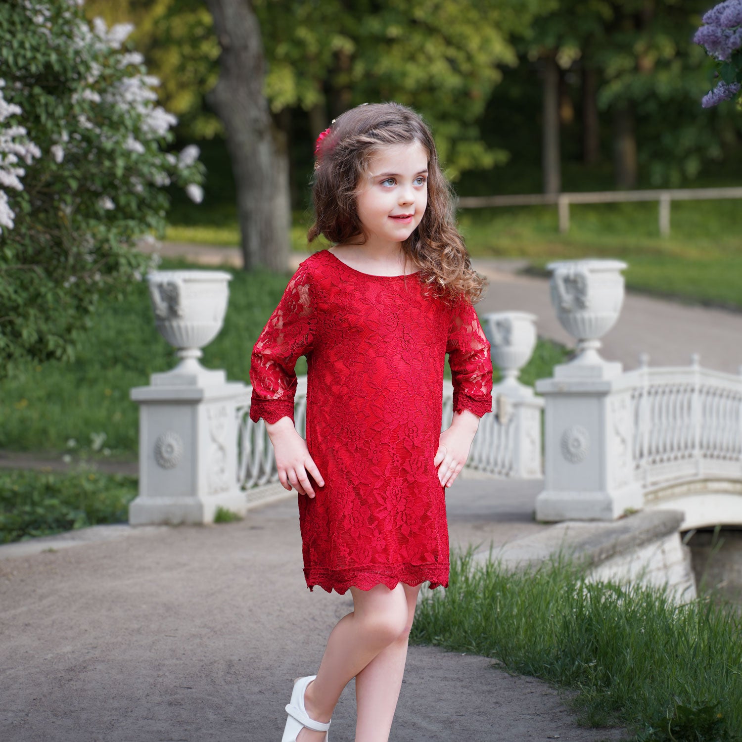strapless open back dress Red Knit Contrast Trim Square Neck Midi Dress main image 0