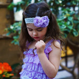 Floral Sash Belt & Headband - Purple