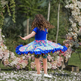 Lola Dress - Paisley Rainbow Twirling Reversible