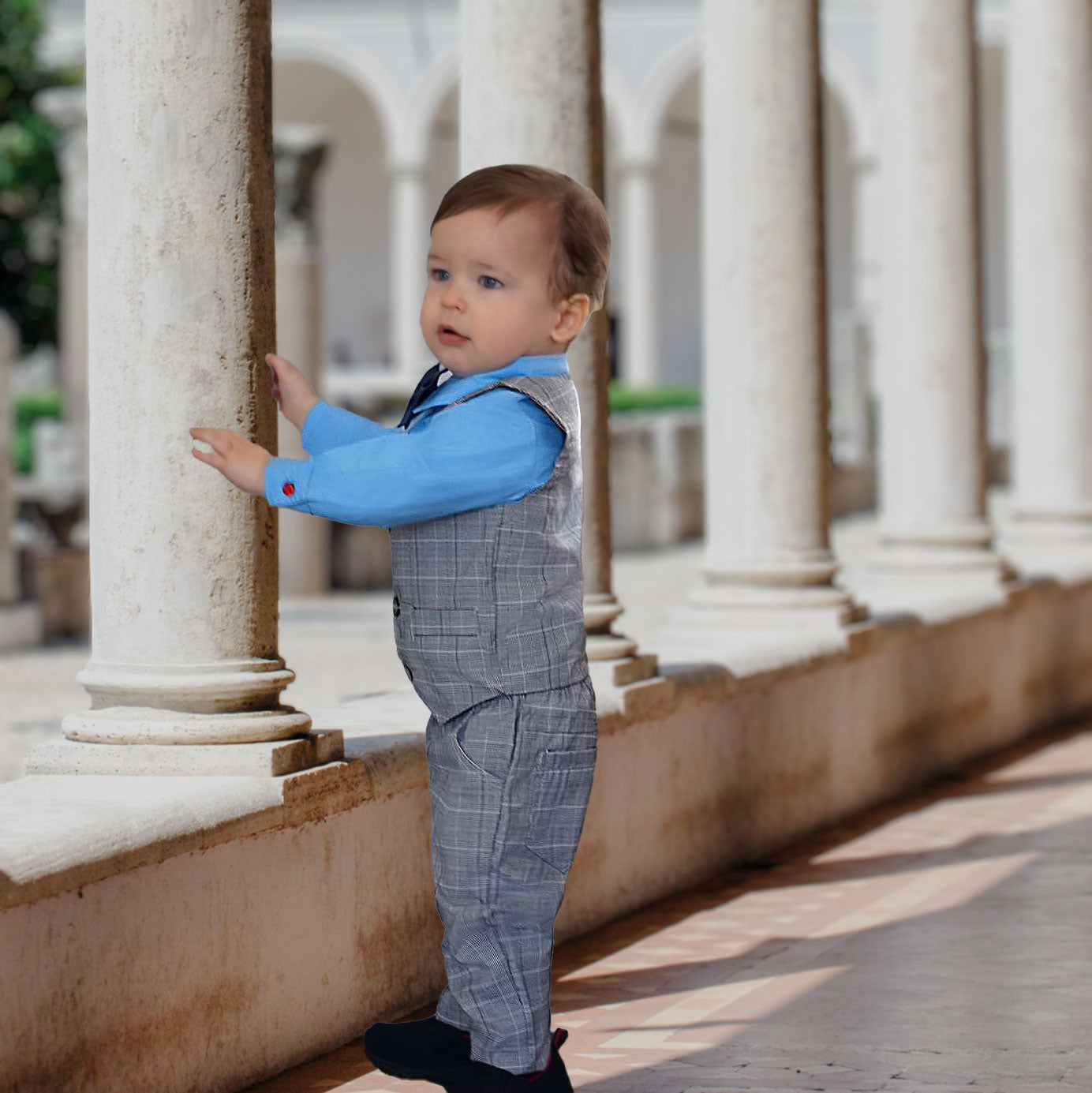 Baby Boy Boys Grey Suit Trousers Boys Light Grey Trouser Suit