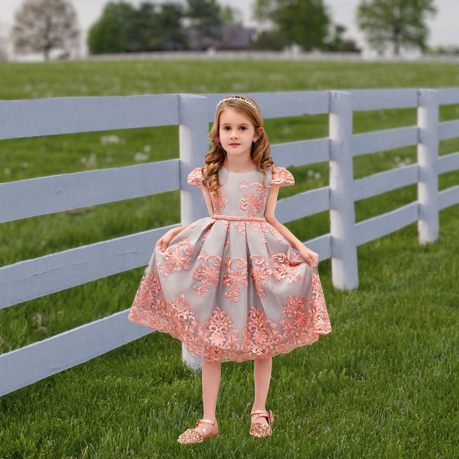 pink rose dress product info and reviews The Jolie Dress in Light Pink Tapestry Rose 14 / Light Pink Tapestry Rose