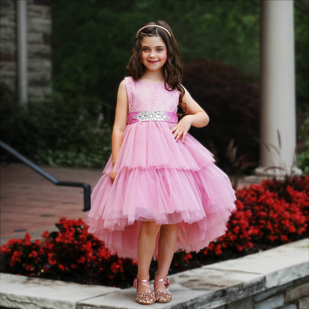 Dusty Rose Girls' Dress Flower Girl Dresses Sara Dresses