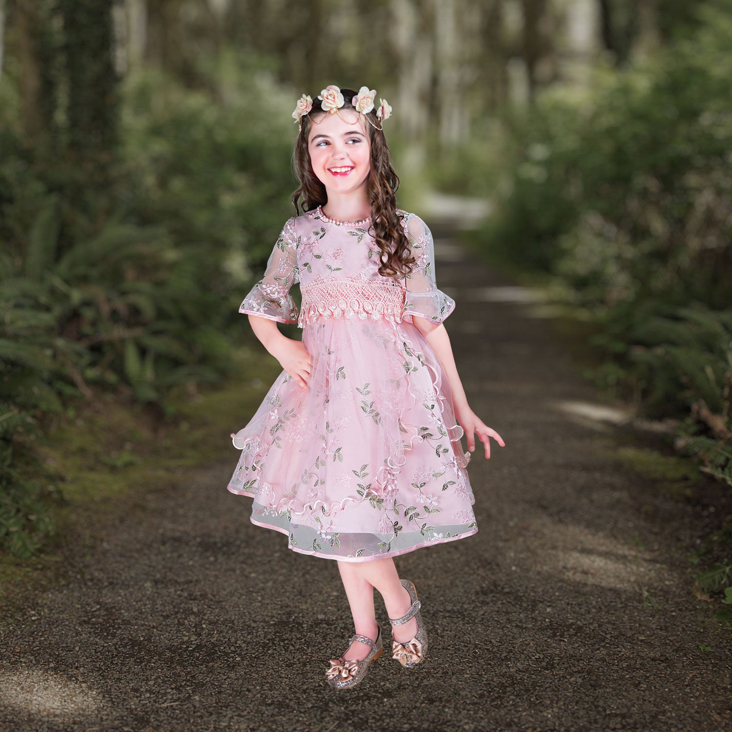 Cressida Luxury Girls Dress - Pink | For Special Occasion Birthday Wedding Party Pageant Christmas Holiday Easter Cressida Luxury Girls Dress - Pink | For Special Occasion Birthday Wedding Party Pageant Christmas Holiday Easter