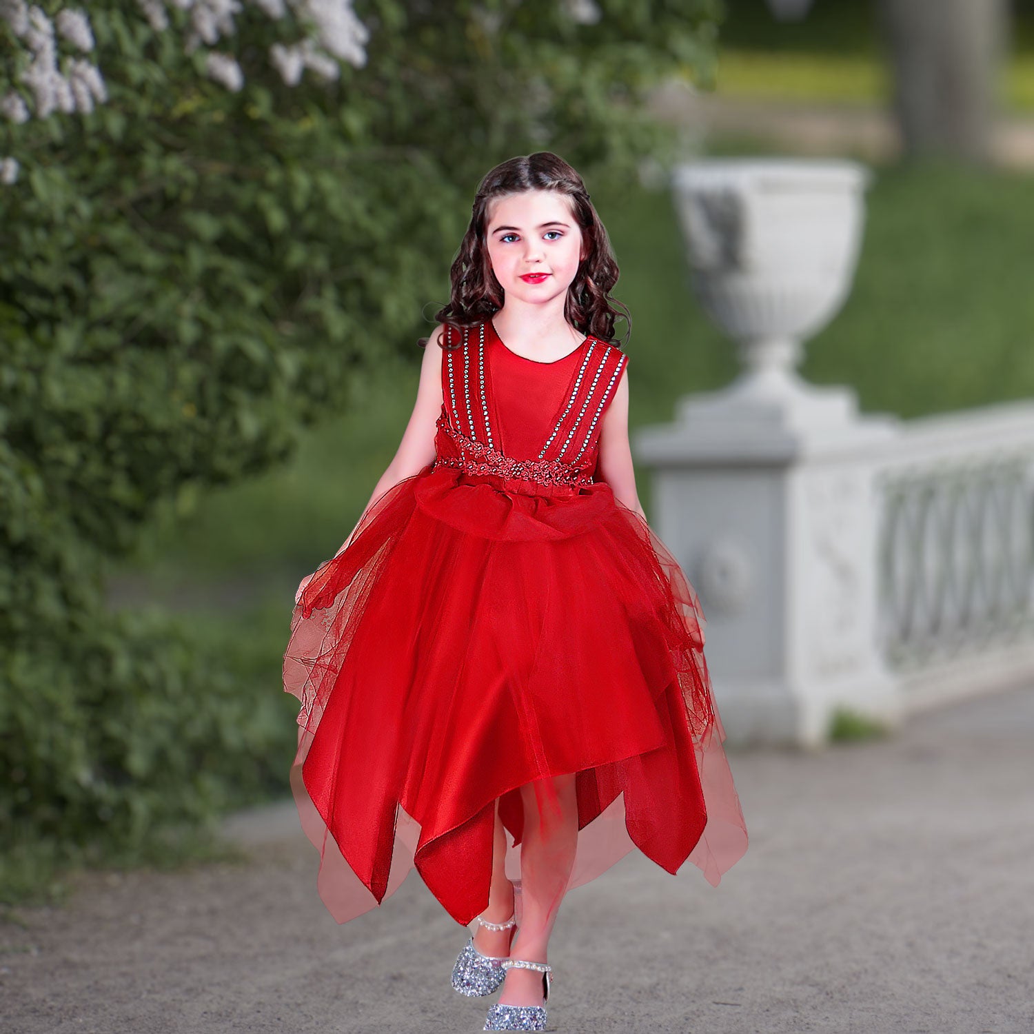 Girls' Red Hanky Dress