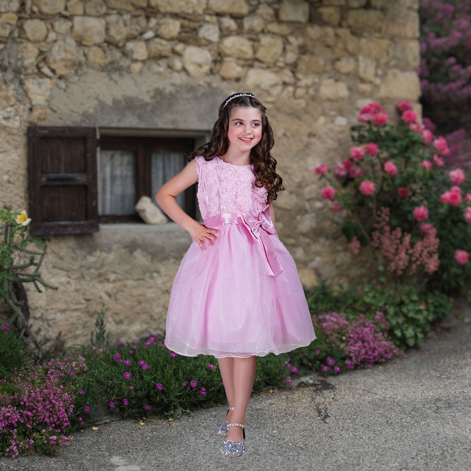 Girls Birthday Dress Rosette Dress Girls Birthday Dress Rosette Dress