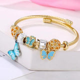 Butterfly Charm Bracelet - Blue