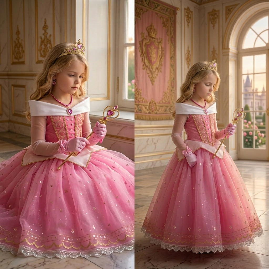 Princess Briar Rose Costume Dress - Pink