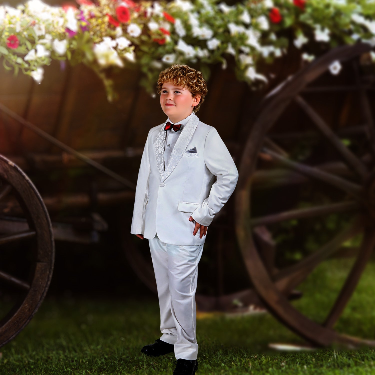 Beau Boys Tuxedo Set White