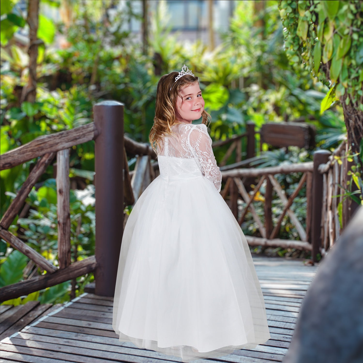 Girls Christmas Dress Isabel Dress - Silk White Girls Christmas Dress Isabel Dress - Silk White