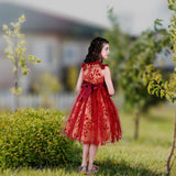 Laurie Lace Dress - Scarlet Red