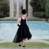 Fiona Flower Dress - Noir Black