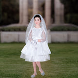 Neriah Communion Dress - Sparkly White
