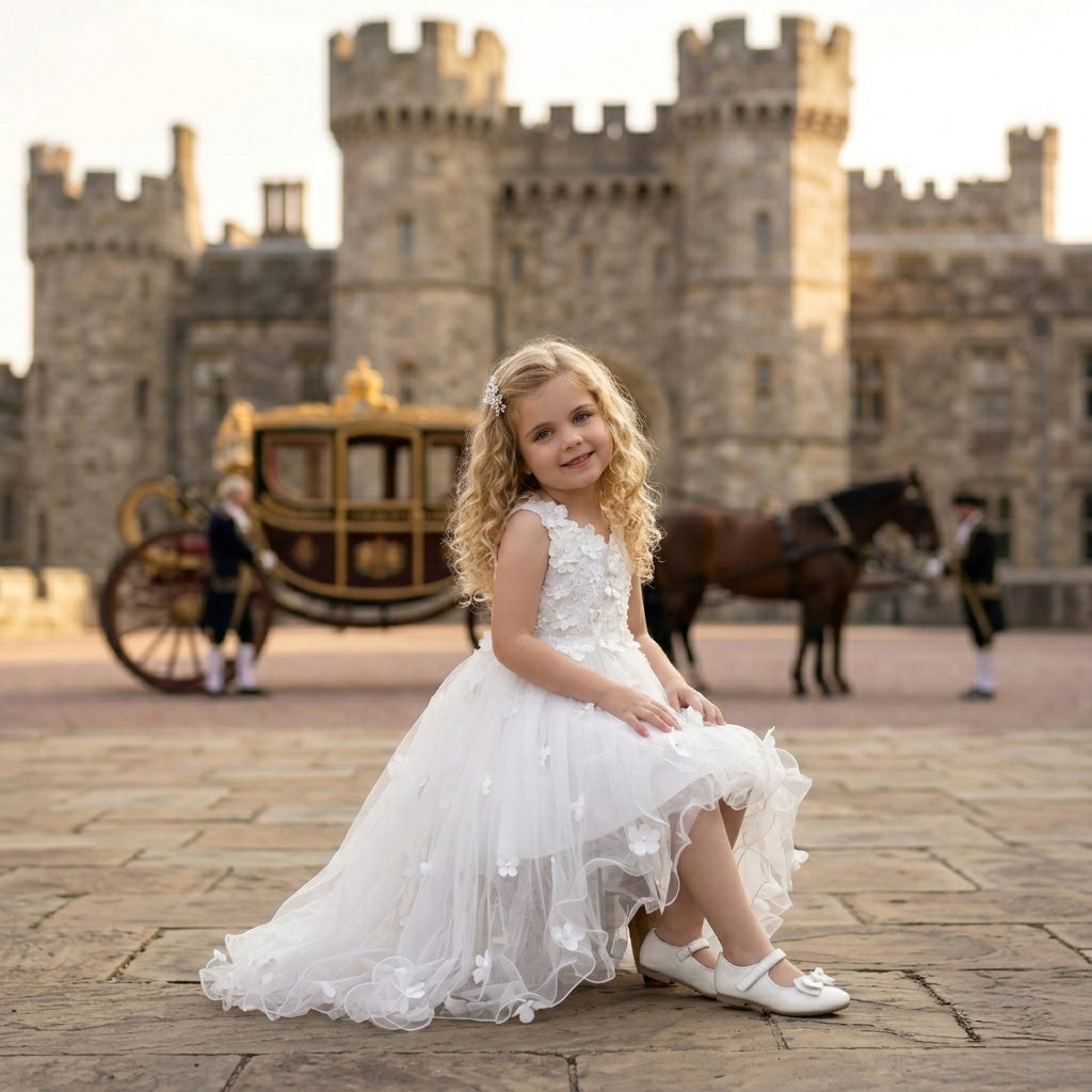 Fiona Flower Girl Dress – Magnolia White