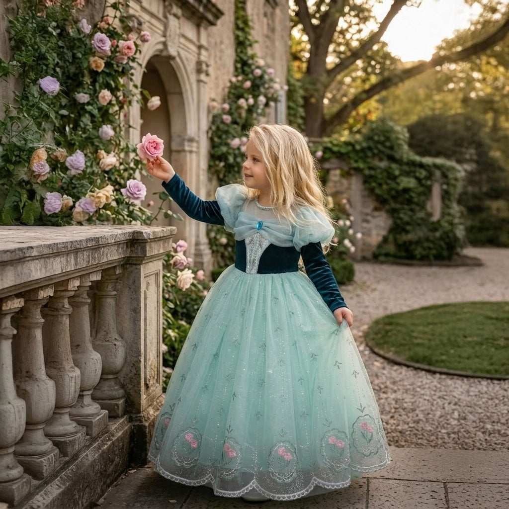 Nordic Princess Anna Costume Dress - Green