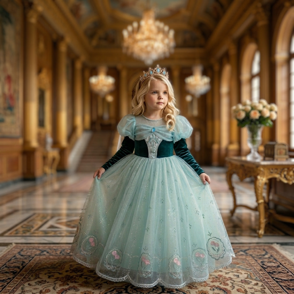 Princess Anna Nordic Costume Dress - Green