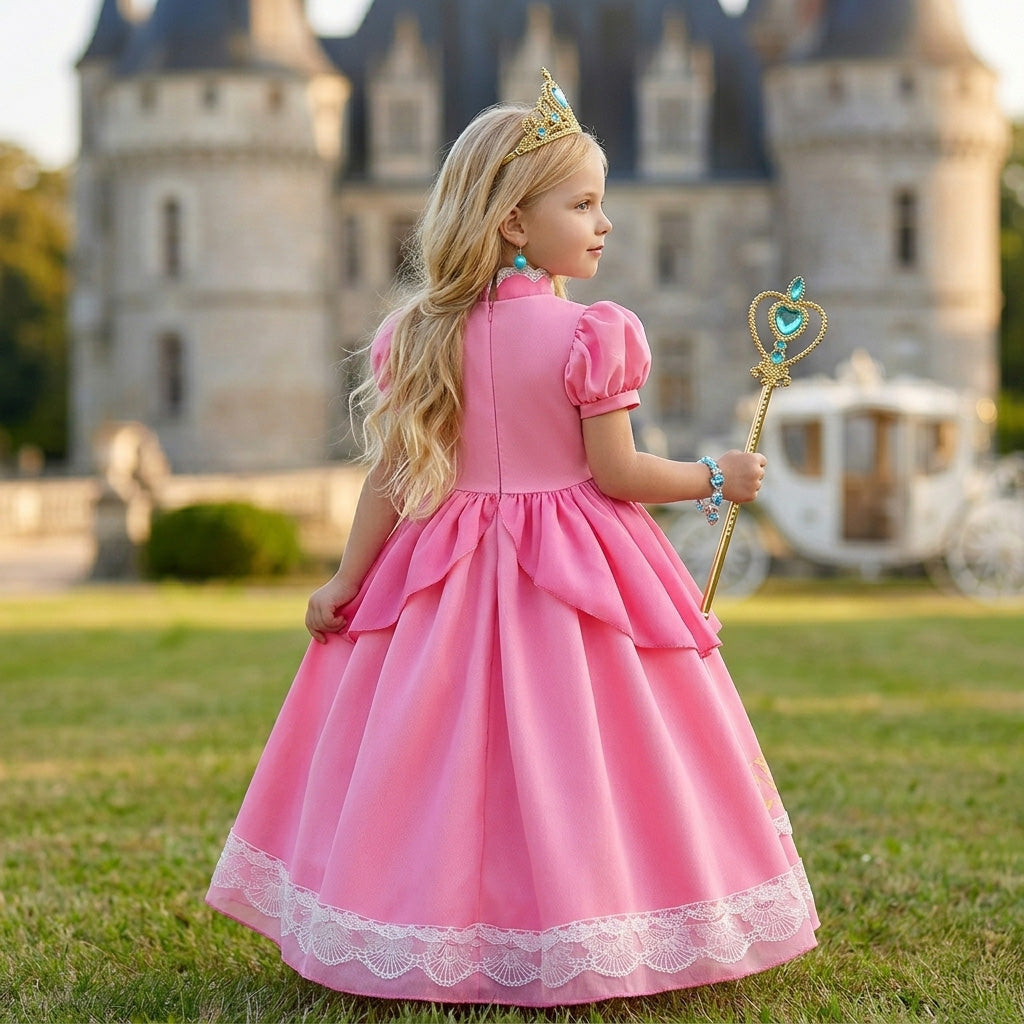 Princess Peach Pink Costume Gown | Super Mario Princess Peach Pink Costume Gown | Super Mario