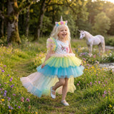 Princess Unicorn Costume Dress - Rainbow Pink