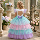 Magical Unicorn Princess Costume Dress - Rainbow Pink