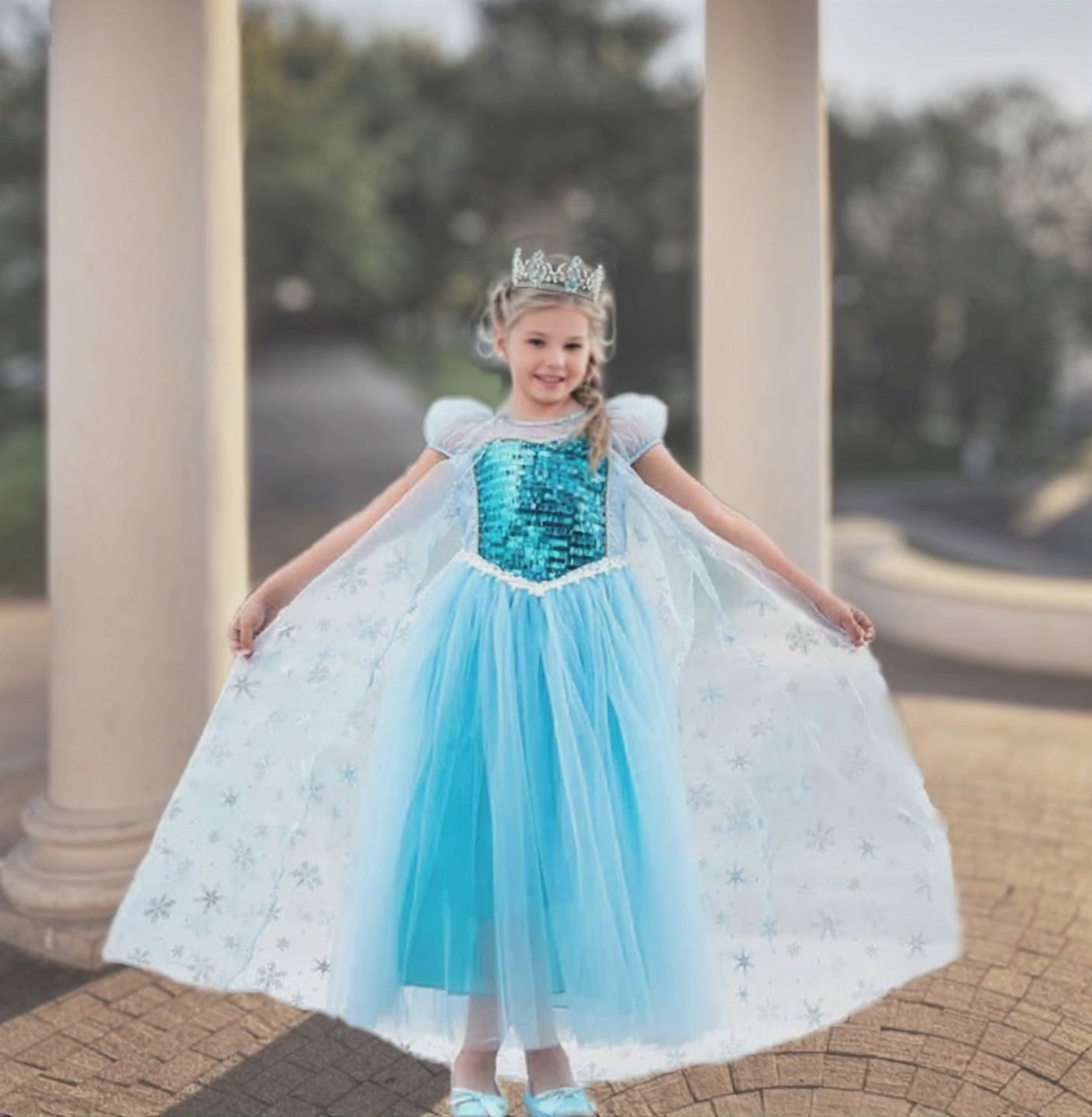 rhinestone dress for birthday Girls Dress Princess Dress Elsa Costumes Birthday Party  Sunny Fashion
