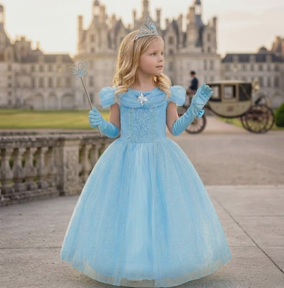 cinderella dress blue Princess Perfect Gift for Little Princesses 2015 Cinderella Blue Ball Gown