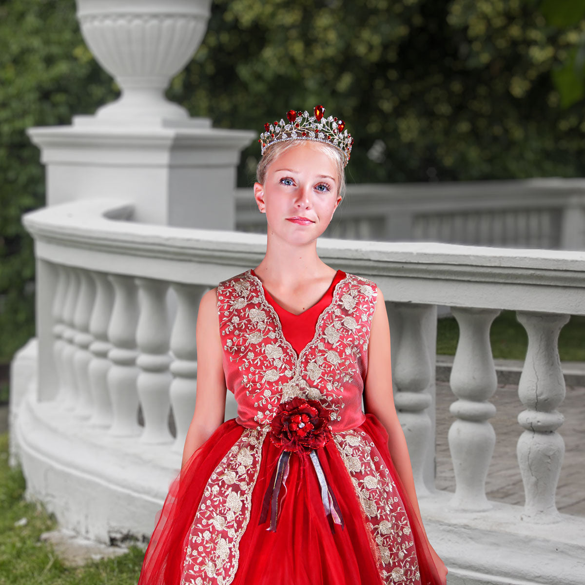 CHANTILLY | scalloped ivory wedding crown - Tania Maras
