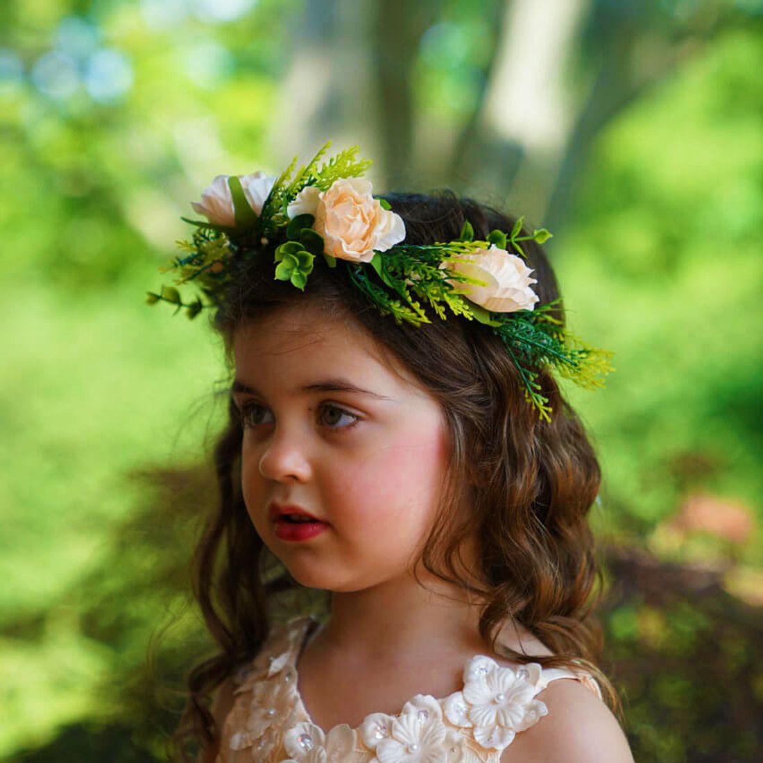 Arcadian Floret Wreath - Champagne – Sara Dresses