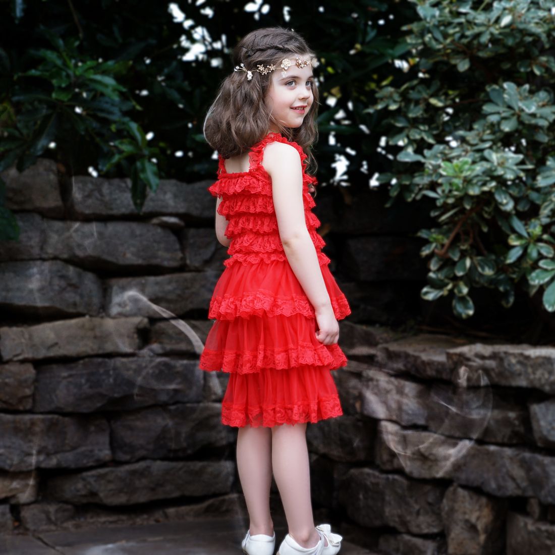 Romona Dress - Ruby Red