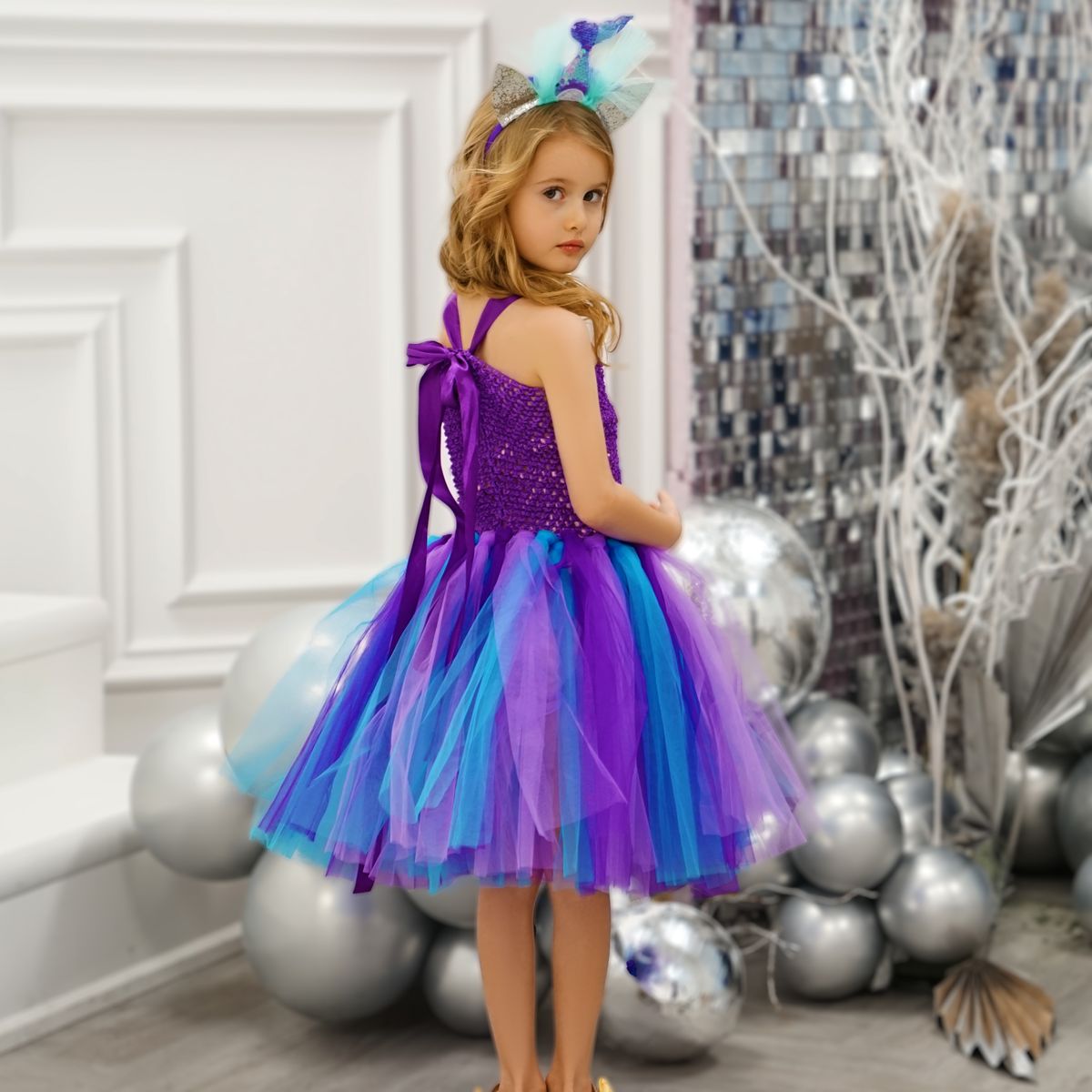 Marilla Mermaid Dress - Purple