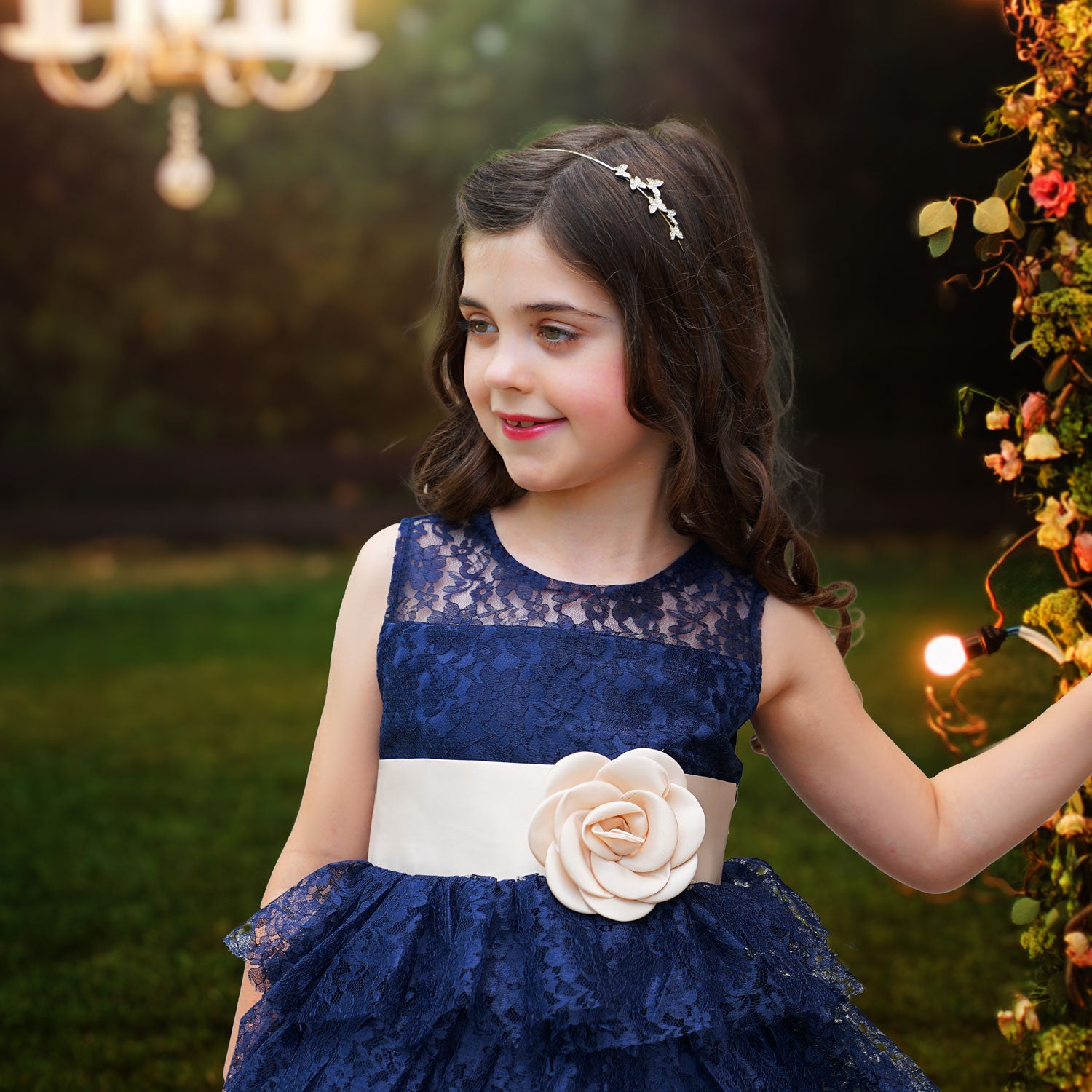 Navy Blue Girl Dresses