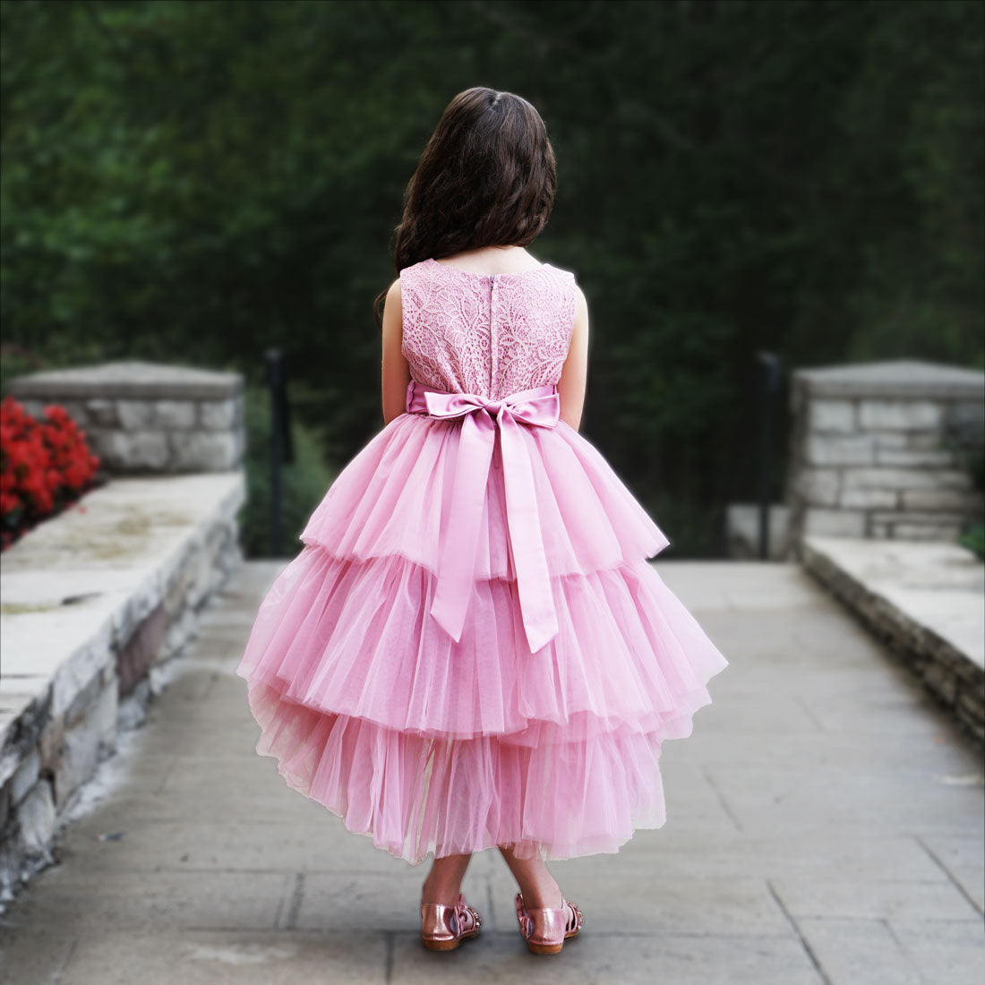 Delicate Cloud Dress for Flower Girls. Pink Dress in Tulle
