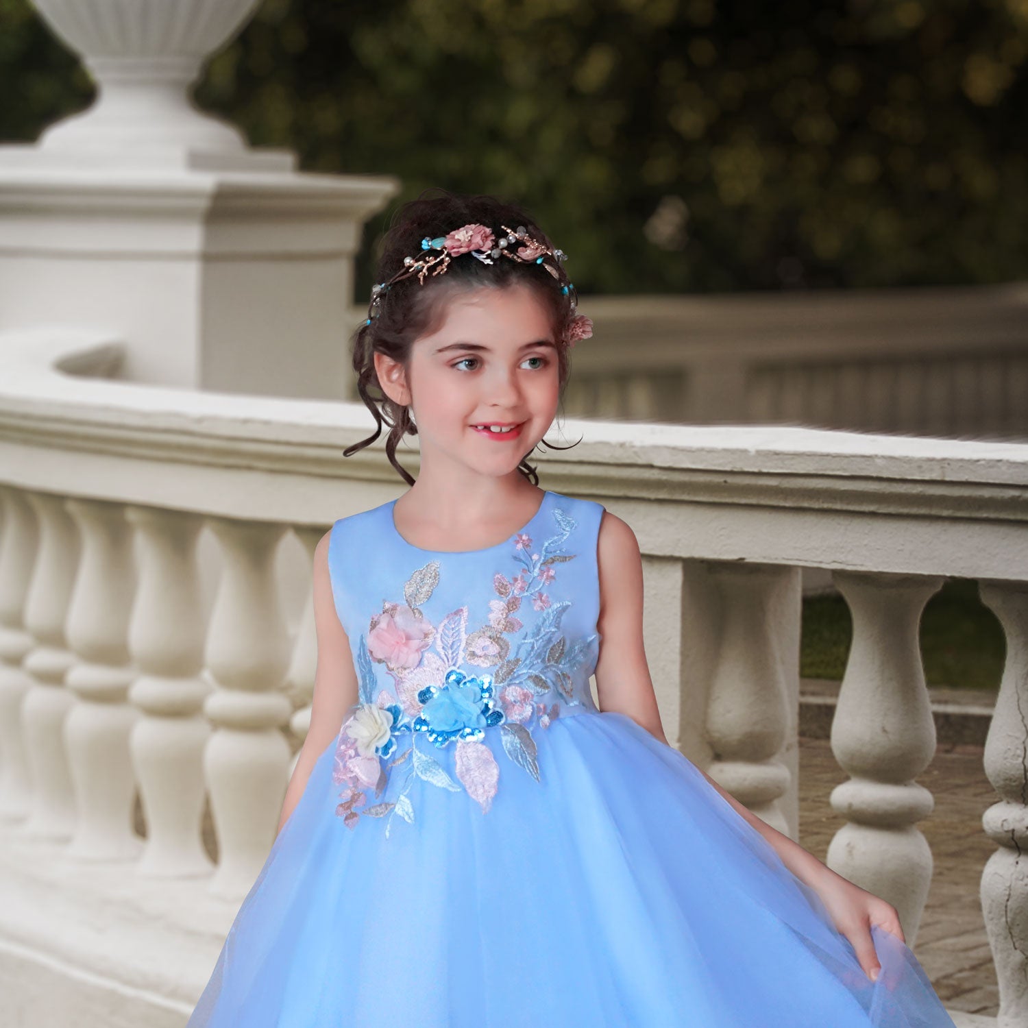 Light Blue Toddler Dress, High Quality