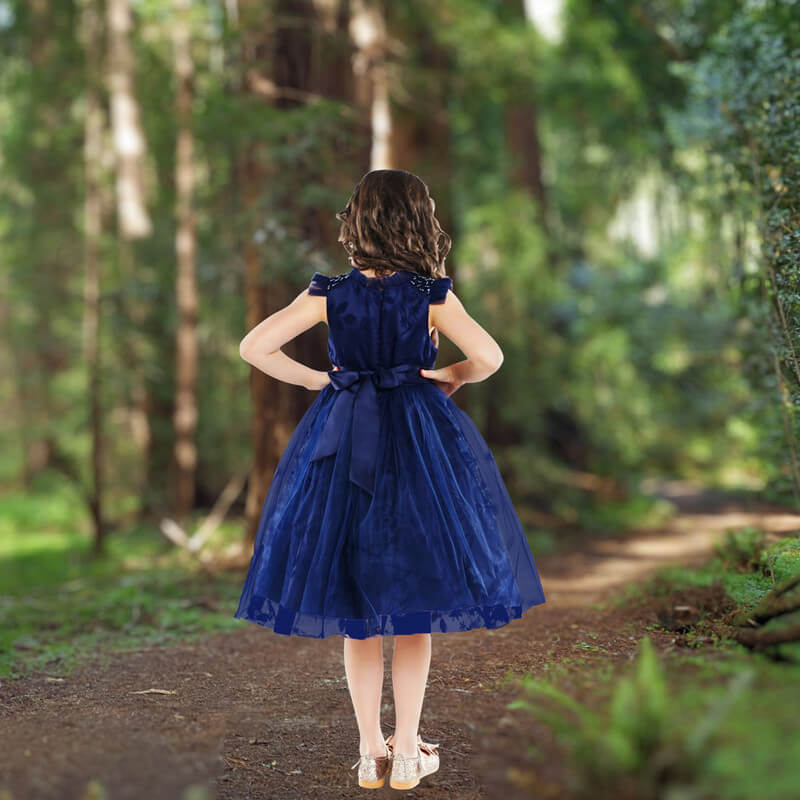 Laura Lace Dress - Navy Blue